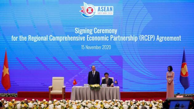 The Regional Comprehensive Economic Partnership was signed virtually on Sunday during the annual summit of the 10-nation ASEAN(REUTERS)