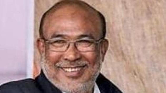Manipur chief minister N Biren Singh said he is fine after he tested positive for Covid-19.(PTI Photo) Manipur chief minister N Biren Singh said he is fine after he tested positive for Covid-19.(PTI Photo)