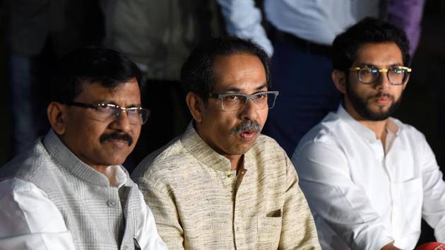 Shiv Sena MP Sanjay Raut (left) took jibes at BJP over allegations made against the Thackerays.(HT FILE PHOTO)