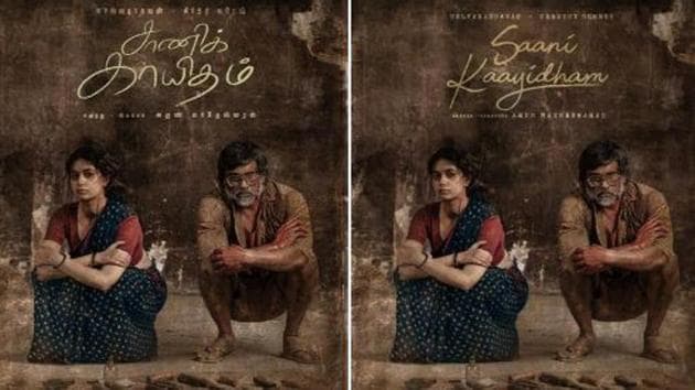 Keerthy Suresh and Selvaraghavan in a post of Saani Kaayidham. Keerthy Suresh and Selvaraghavan in a post of Saani Kaayidham.