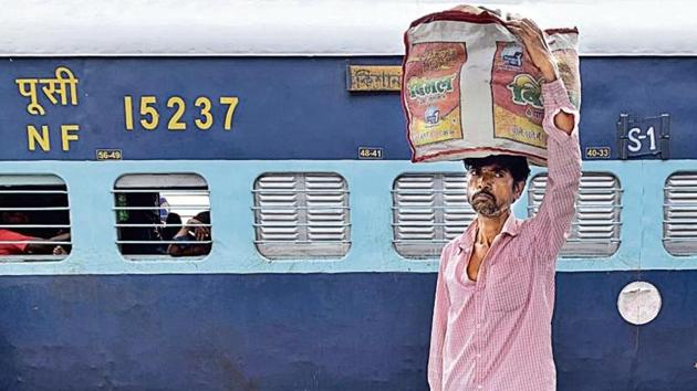 The station is so laidback that it is difficult to spot even a coolie, or porter. There are anyway only six of them—Vishnu, Ajay Tiwari, Ram Kripal, Raju, Sunil and Bhagwan Shah.(Mayank Austen Soofi) The station is so laidback that it is difficult to spot even a coolie, or porter. There are anyway only six of them—Vishnu, Ajay Tiwari, Ram Kripal, Raju, Sunil and Bhagwan Shah.(Mayank Austen Soofi)