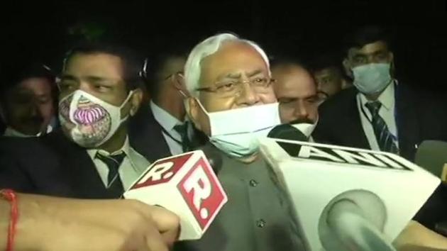 Nitish Kumar refused to comment on Sushil Kumar Modi being replaced by two deputy CMs, said it was BJP’s decision. (ANI)