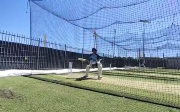 India’s Test vice-captain Ajinkya Rahane batting in nets in Sydney (Instagram video grab)