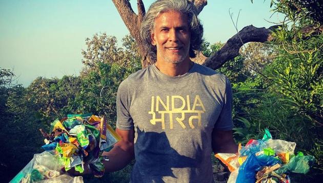 Milind Soman went plogging on Monday.