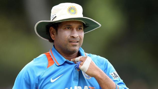 Sachin Tendulkar stands in the outfield during the One Day International match between India and Sri Lanka at Adelaide Oval on February 14, 2012 in Adelaide.(Getty Images)