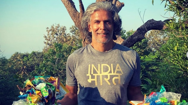 Milind Soman recently picked up garbage on a trek. Milind Soman recently picked up garbage on a trek.