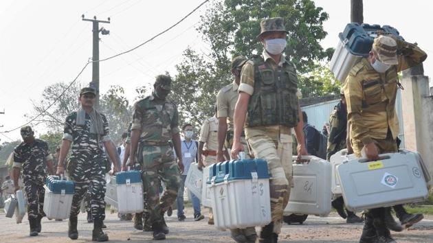 A company of 31st battalion PAC returned to Rudrapur after election duty. Its personnel were medically examined in the wake of Covid-19 pandemic and samples were collected on November 11. (Image used for representation).(PTI PHOTO.)