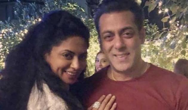 Kavita Kaushik with Salman Khan.