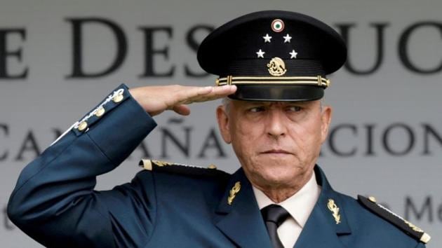 Mexico's former defence Minister General Salvador Cienfuegos at an event at a military zone in Mexico City, Mexico on September 2, 2016.(Reuters Photo) Mexico's former defence Minister General Salvador Cienfuegos at an event at a military zone in Mexico City, Mexico on September 2, 2016.(Reuters Photo)