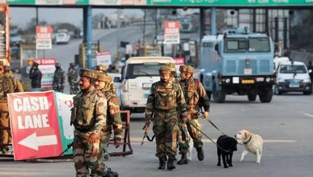 11 AK 47 rifles, three pistols, 29 live grenades, six UBGL grenades, mobile phones, compass, pithy bags and other ammunition were recovered from the slain terrorists. (HT Photo) 11 AK 47 rifles, three pistols, 29 live grenades, six UBGL grenades, mobile phones, compass, pithy bags and other ammunition were recovered from the slain terrorists. (HT Photo)