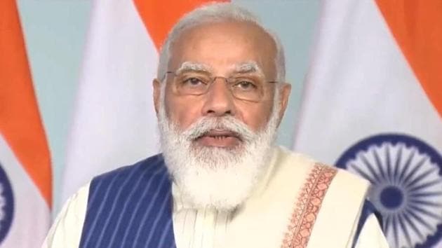 Prime Minister Narendra Modi inaugurated the Bengaluru Tech Summit 2020 on Thursday(BJPlive/Twitter Photo)