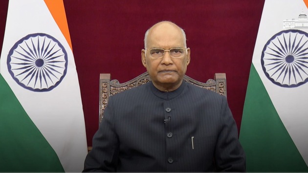 Kovind was the chief guest at the occasion while education minister Ramesh Pokhriyal was the guest of honour. (Twitter/@rashtrapatibhvn) Kovind was the chief guest at the occasion while education minister Ramesh Pokhriyal was the guest of honour. (Twitter/@rashtrapatibhvn)