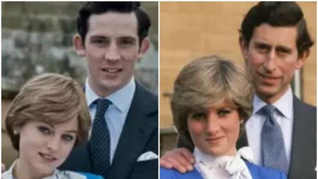 Emma Corrin and Josh O’Connor play Princess Diana and Prince Charles in season four of The Crown.