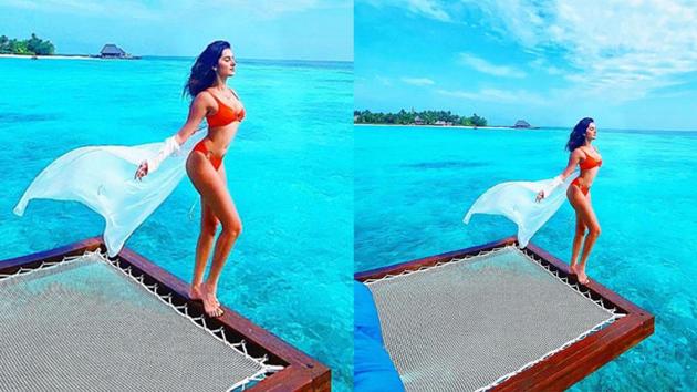 Tara Sutaria sizzles in a red bikini in the Maldives.