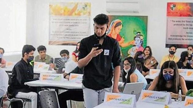 About 40 student delegates of the school took part in the event.(HT) About 40 student delegates of the school took part in the event.(HT)