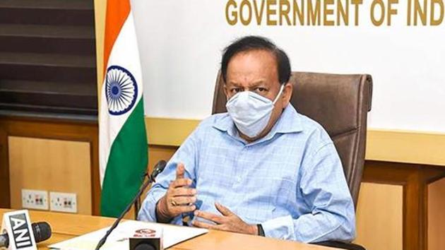 Union Minister for Health and Family Welfare Harsh Vardhan announced on Thursday that the central government has introduced a new category for the children of Covid warriors(PTI)