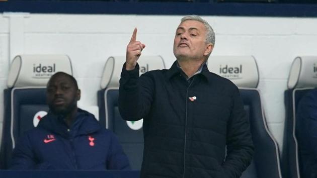 FILE PHOTO: Soccer Football - Premier League - West Bromwich Albion v Tottenham Hotspur - The Hawthorns, West Bromwich, Britain - November 8, 2020 Tottenham Hotspur manager Jose Mourinho Pool via REUTERS/Dave Thompson/Files(Pool via REUTERS)