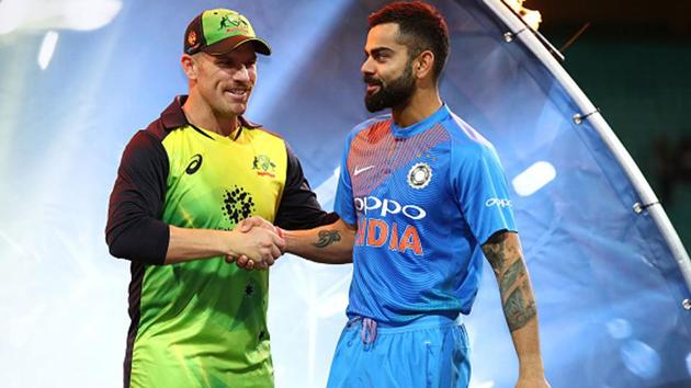 Virat Kohli and Aaron Finch.(Getty Images)