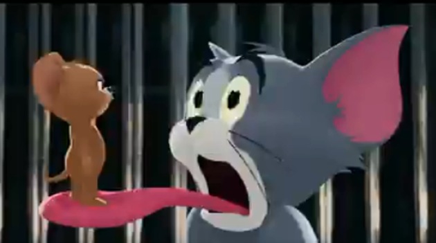 The image shows a scene from the new Tom & Jerry trailer.(Twitter/@TomAndJerry)