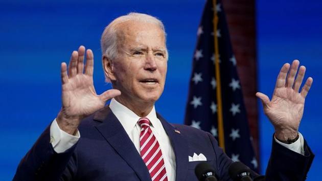 US president-elect Joe Biden speaks about the economy following a briefing with economic advisers in Wilmington, Delaware in this file photo. (Reuters Photo) US president-elect Joe Biden speaks about the economy following a briefing with economic advisers in Wilmington, Delaware in this file photo. (Reuters Photo)