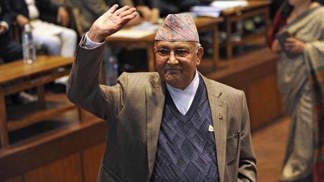 Nepal Prime Minister KP Sharma Oli is facing a huge challenge from within the ruling Nepal Communist Party(AFP)