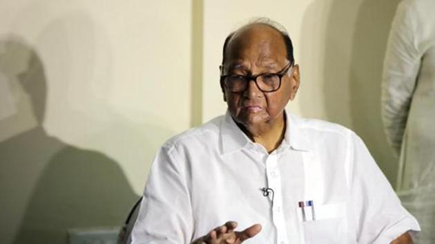 Sharad Pawar said that the guardian ministers and coordination ministers will ensure candidates of the MVA government will win the Legislative Council elections for five seats.(HT Photo)