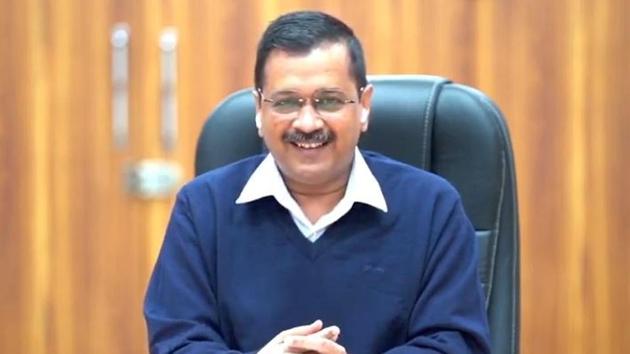 Delhi chief minister Arvind Kejriwal was participating in the 18th edition of the Hindustan Times Leadership Summit (HTLS), a virtual event, on Friday.(HT PHOTO.)