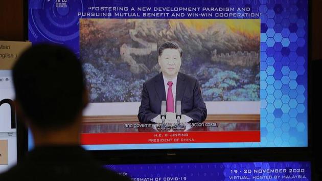 President Xi Jinping pledged that China wouldn’t engage in decoupling, in an address to Asia-Pacific leaders. (Reuters) President Xi Jinping pledged that China wouldn’t engage in decoupling, in an address to Asia-Pacific leaders. (Reuters)