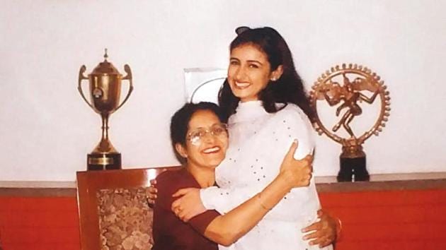 Divya Dutta being given a warm welcome by the principal when she first visited her college, Govt. College for Girls, Ludhiana, after joining films