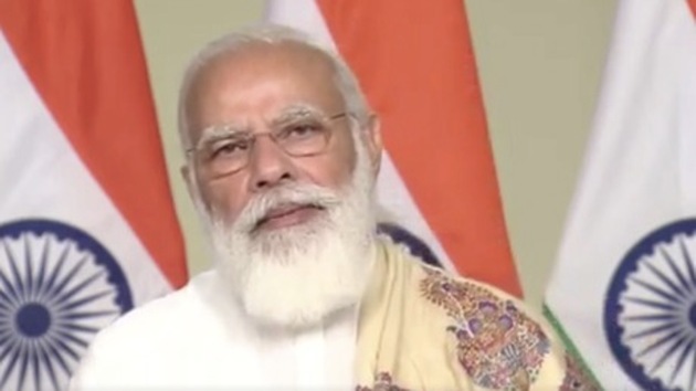 PM Modi addressing graduating students of Pandit Deendayal Petroleum University virtually during their convocation ceremony (Twitter) PM Modi addressing graduating students of Pandit Deendayal Petroleum University virtually during their convocation ceremony (Twitter)