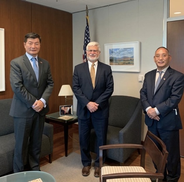 Lobsan Sangay, President of the Central Tibetan Administration met Robert Destro, on Friday in the White House(Twitter) Lobsan Sangay, President of the Central Tibetan Administration met Robert Destro, on Friday in the White House(Twitter)