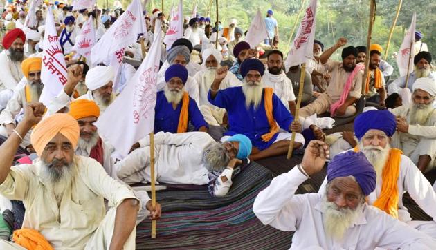 Farmers in Punjab have been agitating against the Centre’s three farm laws since September 24. Rail services have been disrupted due to the blockades. Farmers claim the new laws will lead to the dismantling of the minimum support price system, leaving them at the mercy of corporates. They have been demanding that the three laws be repealed.(HT file photo) Farmers in Punjab have been agitating against the Centre’s three farm laws since September 24. Rail services have been disrupted due to the blockades. Farmers claim the new laws will lead to the dismantling of the minimum support price system, leaving them at the mercy of corporates. They have been demanding that the three laws be repealed.(HT file photo)