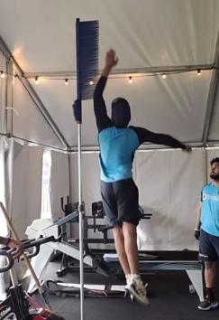 Indian spinner Ravindra Jadeja at Team India’s gyms session (instagram)