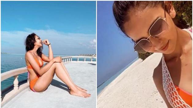 Rakulpreet Singh shares new pictures from Maldives. Rakulpreet Singh shares new pictures from Maldives.