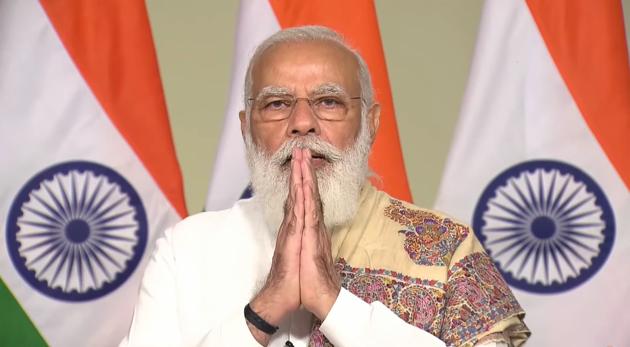Prime Minister Narendra Modi addresses the eighth convocation of Pandit Deendayal Petroleum University, Gandhinagar, via video conferencing, in New Delhi on November 21.(PTI) Prime Minister Narendra Modi addresses the eighth convocation of Pandit Deendayal Petroleum University, Gandhinagar, via video conferencing, in New Delhi on November 21.(PTI)