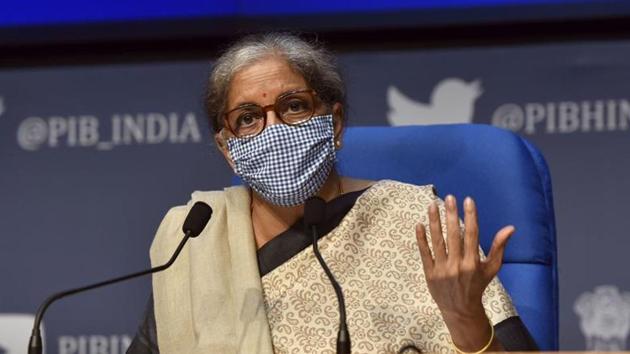 Union Finance Minister Nirmala Sitharaman(Sanjeev Verma/HT photo)