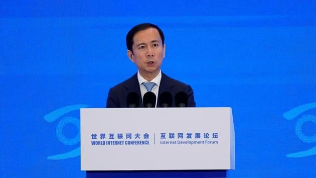 Alibaba Group CEO Daniel Zhang (Zhang Yong) at the World Internet Conference (WIC) in Wuzhen, Zhejiang province, China, November 23, 2020.(Reuters Photo)
