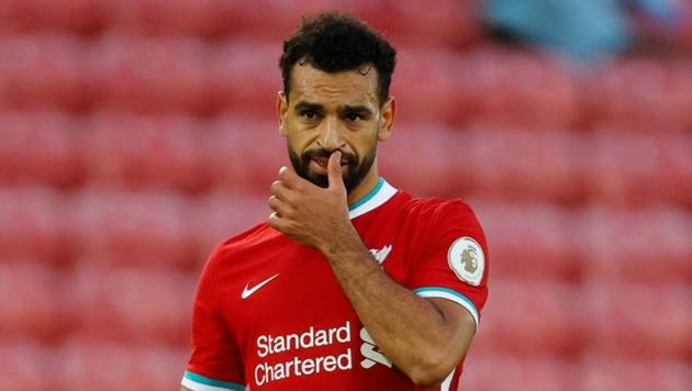 FILE PHOTO: Soccer Football - Premier League - Liverpool v Leeds United - Anfield, Liverpool, Britain - September 12, 2020 Liverpool's Mohamed Salah. Pool via REUTERS/Phil Noble/File Photo(Pool via REUTERS) FILE PHOTO: Soccer Football - Premier League - Liverpool v Leeds United - Anfield, Liverpool, Britain - September 12, 2020 Liverpool's Mohamed Salah. Pool via REUTERS/Phil Noble/File Photo(Pool via REUTERS)