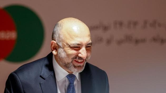 Afghanistan's Foreign Minister reacts prior to the plenary session of the 2020 Afghanistan Donor Conference.(AFP) Afghanistan's Foreign Minister reacts prior to the plenary session of the 2020 Afghanistan Donor Conference.(AFP)