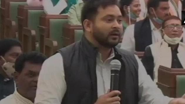 RJD leaders including Tejashwi Yadav opposed the election of Speaker of the Bihar Legislative Assembly.(ANI Photo) RJD leaders including Tejashwi Yadav opposed the election of Speaker of the Bihar Legislative Assembly.(ANI Photo)