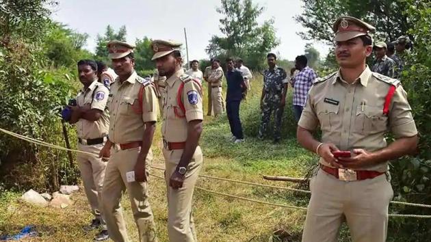 The incident happened at a house within the premises of Manjunatha temple located on the outskirts of Balwanthapur village in Malyala block.(PTI) The incident happened at a house within the premises of Manjunatha temple located on the outskirts of Balwanthapur village in Malyala block.(PTI)