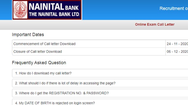 Nainital Bank PO, Clerk Admit Card released Nainital Bank PO, Clerk Admit Card released
