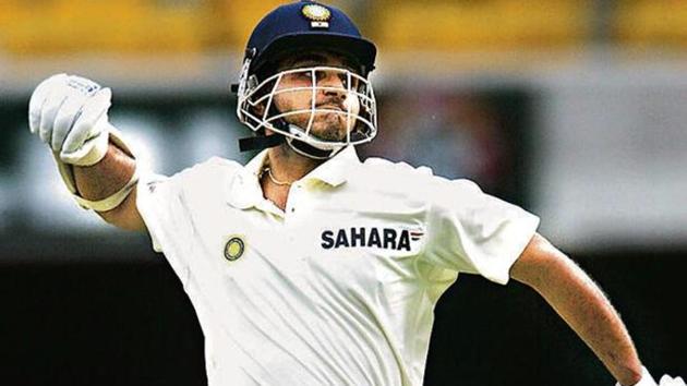 Skipper Sourav Ganguly hit a brilliant 144 in the first Test of the 2003-04 series against Australia. The rain-affected match in Brisbane ended in a draw. India returned with the four-Test series level at 1-1(Getty Images)