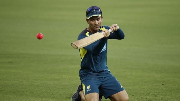 Justin Langer, coach of Australia, hits catches during an Australian Training Session ahead of the Australia v Sri Lanka Test Series at The Gabba.(Getty Images)