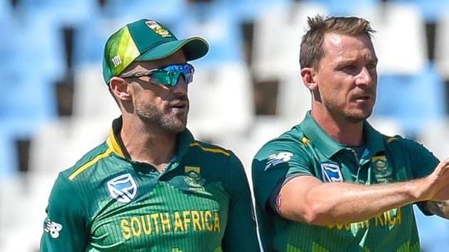 South Africa's bowler Dale Steyn celebrates with teammates after getting the wicket of Pakistan's batsman Babar Azam (unseen) during the third ODI match between South Africa and Pakistan at the Supersport Park cricket stadium on January 25, 2019 in Centurion. (Photo by Christiaan Kotze / AFP)(AFP) South Africa's bowler Dale Steyn celebrates with teammates after getting the wicket of Pakistan's batsman Babar Azam (unseen) during the third ODI match between South Africa and Pakistan at the Supersport Park cricket stadium on January 25, 2019 in Centurion. (Photo by Christiaan Kotze / AFP)(AFP)