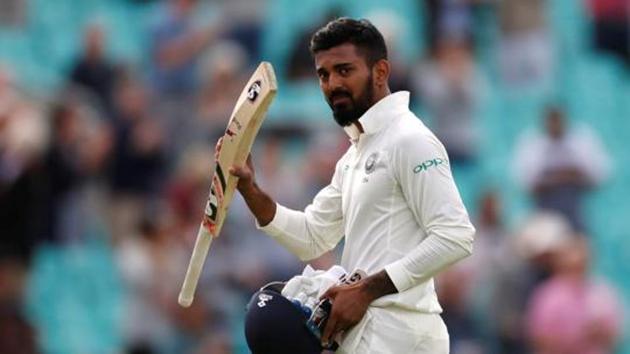 India's KL Rahul acknowledges the applause of the crowd after being dismissed.(REUTERS)