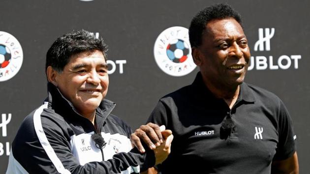 Rare Photo Of Maradona And Pele's First Meeting Surfaces On Social Media