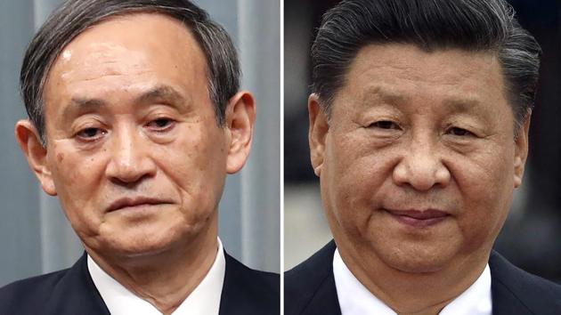 Japan’s Prime Minister Yoshihide Suga (left) and Chinese President Xi Jinping(AP photo) Japan’s Prime Minister Yoshihide Suga (left) and Chinese President Xi Jinping(AP photo)