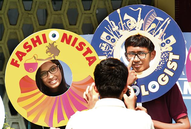 Delhi University freshers are gung ho about freshers’ parties that are being conducted digitally instead of being organised on campus, like pre-Covid times.(Photo:Manoj Verma/HT (Photo for representational purpose only))