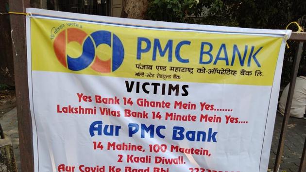 A banner at the protest site near the RBI headquarters in Fort, Mumbai, on November 26.(HT photo) A banner at the protest site near the RBI headquarters in Fort, Mumbai, on November 26.(HT photo)